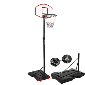 Height adjustable and movable stable and outdoor portable basketball hoop stands