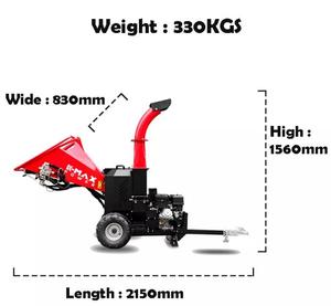 Haute qualité 15HP 5 pouces capacité d'écaillage 24 lames de mouche herbe feuilles de <span class=keywords><strong>palmier</strong></span> broyeur déchiqueteuse bois déchiqueteuse arbre déchiqueteuse - Product Image 6