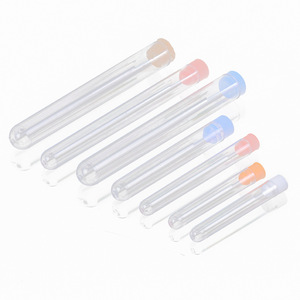 Ding Po Tian <b>Plastic</b> Test <b>Tubes</b> 12*75 12*100 With Cap Transparent Medical Grade For Lab Use - Product Image 1