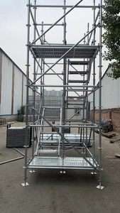 Système d'échafaudage Layher Ringlock Métal Andamio Construction <span class=keywords><strong>Echafaudage</strong></span> modulaire multidirectionnel galvanisé tout autour - Product Image 4
