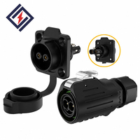 Connecteur à bride mâle-femelle circulaire IP67 LP16 en plastique, 2-3 broches, à fixation par embout, pour alimentation industrielle – Vente chaude