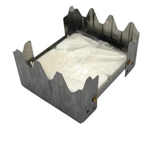 SUNRISE- 57373# Silver Stainless Steel Folding <strong>Camping</strong> <strong>Toaster</strong> with Fuel Tablets - Product Image 2