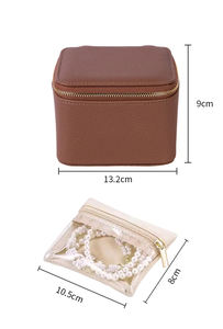 Boîte Cadeau Organisateur en Cuir PU Imperméable Personnalisée, Motif Carré Moderne, 6 Compartiments, pour Bijoux et Boucles d'Oreilles de Voyage – Vente Chaude - Product Image 6