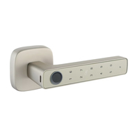 Serrure Intelligente Tuya à Empreinte Digitale en Alliage de Zinc et Acier Inoxydable pour Porte en Bois, Contrôle par Application, Stockage de Données Cloud, Verrouillage par Carte, Sécurité Renforcée, USB