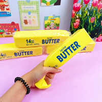 Bâton de beurre en PU à remontée lente, jouet à presser réaliste en forme de nourriture, doux au toucher, anti-stress et accessoire de bureau