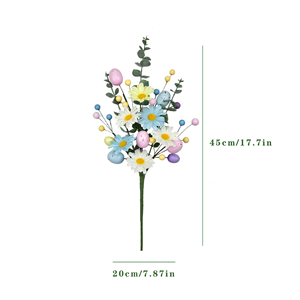 DAMAI Branches de baies artificielles colorées pour Pâques, Outils de composition florale DIY avec perles, Branches de baies et d'œufs de printemps en mousse - Product Image 5