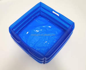 Bassin de massage pour les pieds pliable en PVC écologique et durable, gonflable, 26 cm, portable pour le camping et les fêtes à la <span class=keywords><strong>piscine</strong></span> - Product Image 2