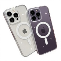 Coque de téléphone magnétique transparente en TPU antichoc pour iPhone 17 Pro Max