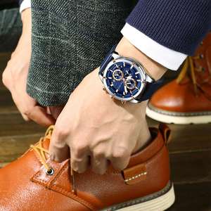 Reloj MINI FOCUS 0161 G de Moda para Hombre, Reloj de Pulsera de Cuarzo con Correa de Cuero, Envío Directo, Deportivo, Casual, Resistente al Agua, Relojes para Hombre, Montre - Product Image 6