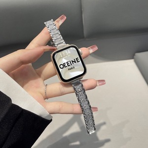 Bracelet en maille métallique pour Apple Watch, 12 mm, attaches à pression, compatible avec les bracelets intelligents Iwatch S9 Huawei Xiaomi - Product Image 4