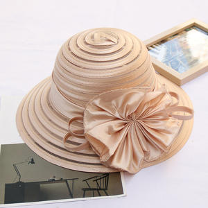 <strong>Women's</strong> Summer Organza Wide Brim Sun <strong>Hat</strong> <strong>for</strong> Outdoor Ladies' Flower <strong>Wedding</strong> and Church <strong>Hats</strong> Adult Character Style <strong>for</strong> Parties - Product Image 2
