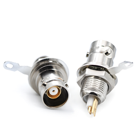 Conector RF Triaxial Hembra TRB de Hilo Extendido QUNSHANG TRB-KY, Conexión BNC, Tres Conexiones Coaxiales, Bus 1553B, Niquelado/Dorado 50