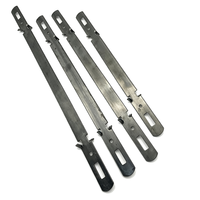 Kit de fixation en acier pour coffrage en contreplaqué, avec attaches plates et serre-joints, finition naturelle