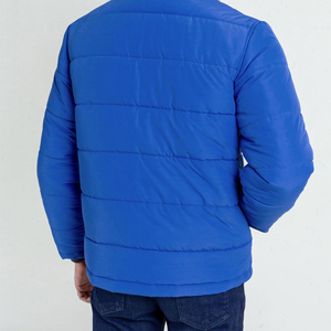 <b>Men's</b> Luxury Thick Winter Quilted <b>Puffer</b> <b>Jacket</b> <b>No</b> <b>Hood</b> High Street Solid Worsted New Arrival OEM Front - Product Image 4