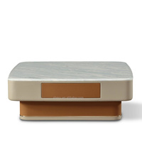 Table basse carrée en marbre de luxe moderne, faite à la main, portable, multifonctionnelle pour le salon, meubles pour la décoration de la maison