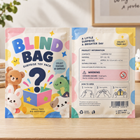 Sachets d'emballage plastique thermoscellables personnalisés, colorés, à trois soudures latérales, pour mini-jouets, objets de collection, cadeaux mystères et bonbons