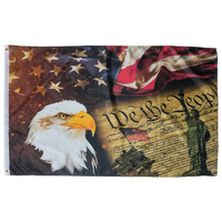 Bandera Personalizada para Exteriores de 90x150cm, 100% Poliéster, Impresión Digital con Logotipo y Diseño, Impresión en Serigrafía 100% con Tinta que Alcanza el Borde, 2x3 3x5 4x6