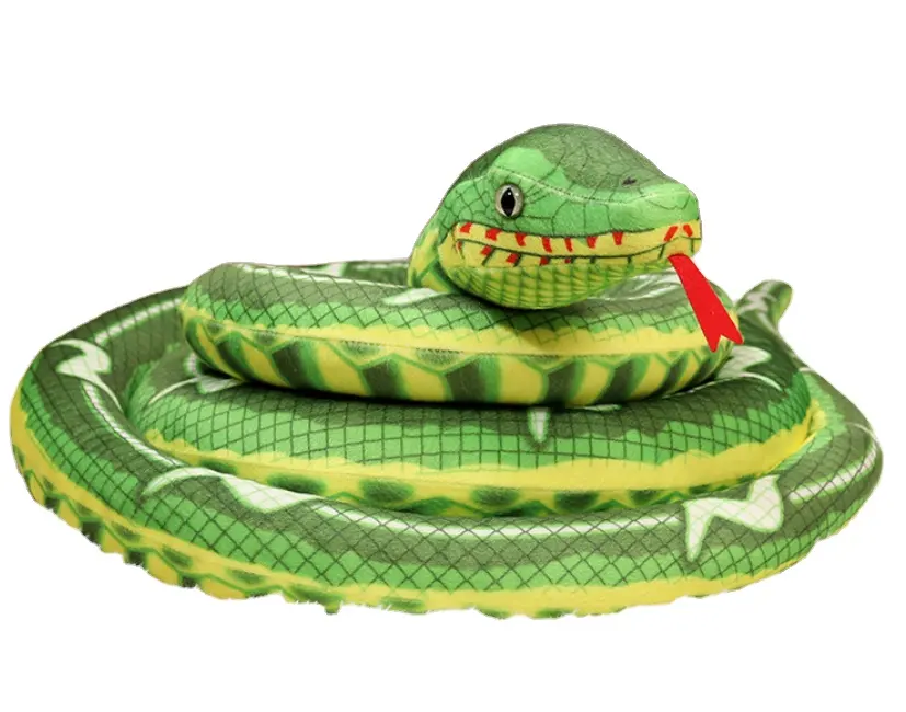 Wholesale Jumbo burmese python snake Plush Lifelike wild animal plush toy snakes simulation snake plush doll toy multicolor pyth