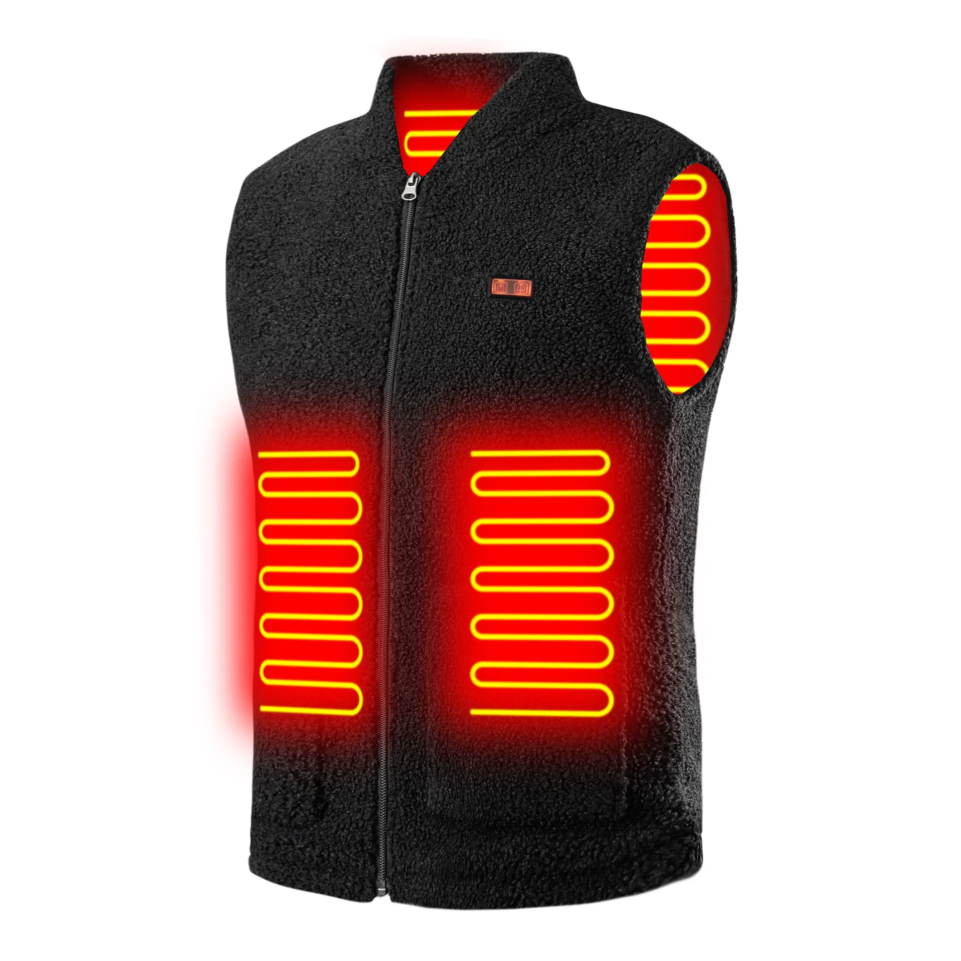 Benutzer definierte beheizte Jacke Batterie elektrisch beheizt Winter warme thermische Baumwolle Männer Frauen Unisex Heiz weste Gilet Jacke