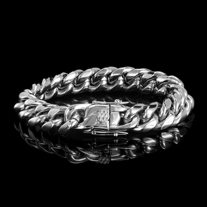Collar de Cadena Cubana de Acero Inoxidable de Alta Calidad con Acabado Pulido, Chapado en Oro de 18K, Estilo Hiphop para Hombre - Product Image 2