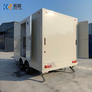 Remorque toilettes portables 2 postes avec lavabo et réservoir d'eau pour événements, construction et location - Product Image 5