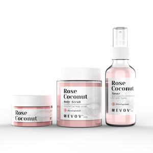 Set Perawatan Kulit Wajah Label pribadi, Set Perawatan Kulit Wajah & pemutih badan, Scrub badan Eksfoliasi + air mawar + Balsem Bibir, Set perawatan kulit - Product Image 3