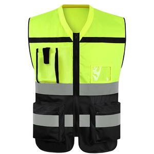 Gilet di Sicurezza Riflettente Cinese per Igiene Urbana/Costruzione Stradale/Edilizia, Miglior Prezzo, Giacca di Sicurezza Multi-tasche, Gilet di Avvertimento - Product Image 4