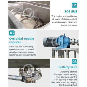 OCEAN SUS 304 Mezclador de vapor horizontal Equipo de mezcla de especias 30l 50l Báscula de laboratorio Licuadora de cinta para polvo - Product Image 3