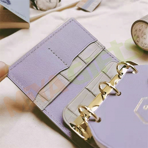 Personnalisé croc gris clair lilas <span class=keywords><strong>3</strong></span> anneau A9 liant mini planificateur deluxe femmes portable journal couverture organisateur - Product Image 3