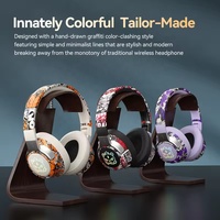 Casque sans fil pliable SY-T12 JL BT5.4 circum-auriculaire avec son surround 3D, RGB, étanche IPX4, faible latence et étui de transport
