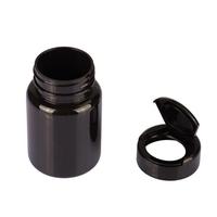 Vente flash - Flacon à pilules noir mat - Flacon en plastique à épaules arrondies - 30 ml, 50 ml, 100 ml, 150 ml - Avec couvercle anti-enfants