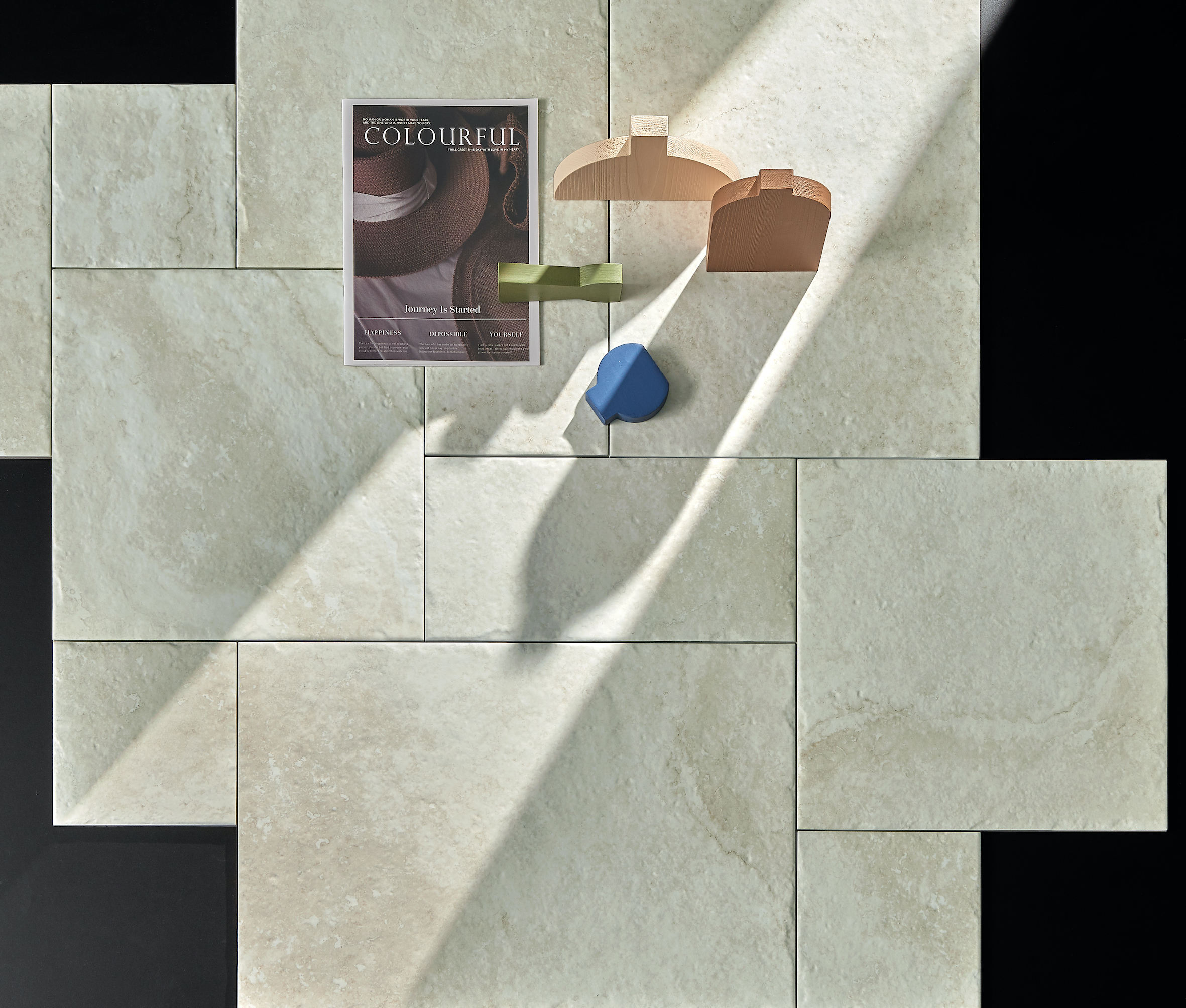 Lime stone tiles cream color