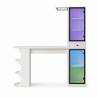Bureau d'ordinateur moderne en bois blanc multifonctionnel et réglable avec tiroir, table d'écriture pliable et convertible, poste de travail de bureau