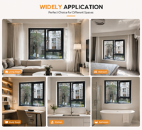 Ventanas de Aluminio de Estilo Francés Moderno Personalizables, Aislantes del Calor y del Ruido, con Certificación Energy Star, para Apartamentos