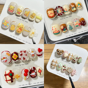 100 estilos, <span class=keywords><strong>piedras</strong></span> ostentosas de lujo personalizadas, prensa en las <span class=keywords><strong>uñas</strong></span>, corazón redondo corto, perla, Punta francesa, <span class=keywords><strong>uñas</strong></span>, manicura, palo acrílico en las <span class=keywords><strong>uñas</strong></span> - Product Image 4