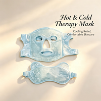 Masque facial et masque pour les yeux réutilisables en gel rafraîchissant et chauffant, kit de soin de la peau pour les yeux gonflés, relaxation