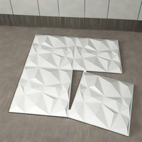 Panneaux muraux en PVC imperméables en marbre géométrique 3D blanc diamant, 30x30 50x50cm, pour les chambres d'enfants, installation facile