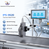Printer Inkjet Termal IPS-9520 600 DPI 25.4mm Dual Printhead Mesin Pencetak Kode Tanggal Industri