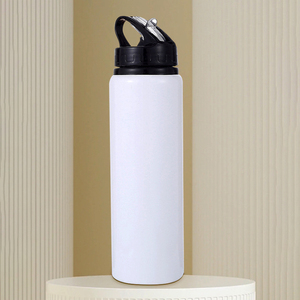 Chai Nước Màu Bạc 750Ml Cốc Nhôm Cốc Du Lịch Cách Nhiệt Thẳng Có Ống Hút Cốc Thăng Hoa Cho Cà Phê - Product Image 3