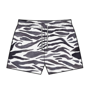 Shorts personnalisés à rayures animalières pour garçons, deux poches, cordon de serrage <span class=keywords><strong>blanc</strong></span>, en tissu maillé fermé ou ouvert, collection boutique - Product Image 3