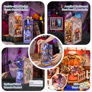 Pour le Carnaval des Monstres : Kit de construction 3D en bois écologique, jouet DIY, <span class=keywords><strong>baguette</strong></span> <span class=keywords><strong>magique</strong></span>, kit de coin lecture LED double face, 101-500 pièces, pour la maison - Product Image 3