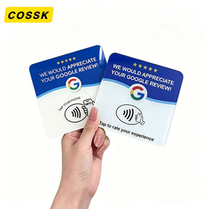 Letrero de Mesa Inteligente Acrílico Personalizable con NFC y Código QR, Compatible con Apple y Android, Reseñas de <span class=keywords><strong>Google</strong></span>, Redes Sociales, Interacción con Clientes - Product Image 1