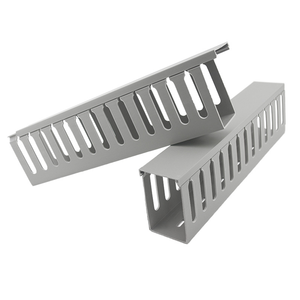 Grey PVC hệ thống dây điện ống dẫn rãnh loại cho hiệu quả quản lý dây giá ưa thích cáp Duct <span class=keywords><strong>Trunking</strong></span> hệ thống dây điện ống dẫn - Product Image 4
