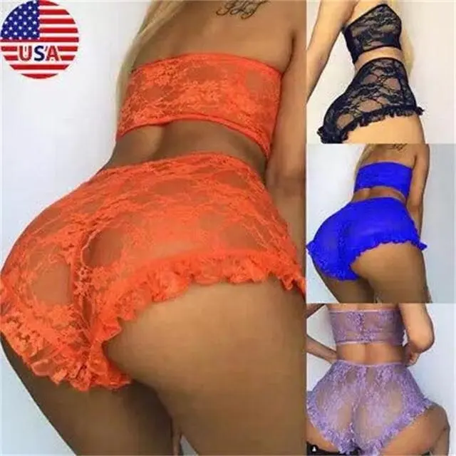 Wholesale Women Transparent Sheer Mesh Lace Cupped Sexy Lingerie