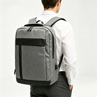 Mochila para Portátil con Logotipo Personalizado al por Mayor, con Puerto de Carga USB, Minimalista, de 15.6 Pulgadas, para Hombres y Mujeres, para Oficina, Viajes de Negocios