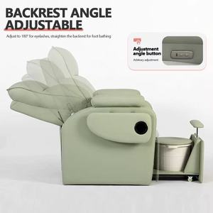 Fauteuil de pédicure hydrothérapeutique réglable, canapé de manucure inclinable, système de jets sans tuyau, lampe LED 7 couleurs pour spa et salon - Product Image 3