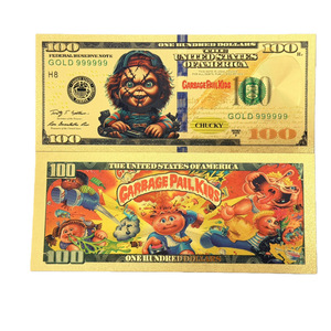 18 Model Tempat Sampah GARBAGE PAIL KIDS Uang Kertas Anime Amerika Berlapis Emas 24K untuk Hadiah - Product Image 4