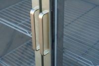 Congélateur vertical à deux portes en acier inoxydable, congélateur électrique à double porte pour usage domestique, fournisseur fabricant