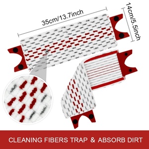 Cabezal de Repuesto para Mopa Plana de Microfibra 2 en 1, Compatible con <span class=keywords><strong>Vileda</strong></span>/O-Cedar <span class=keywords><strong>UltraMax</strong></span>/UltraMa, 36*14cm, en Oferta - Product Image 2