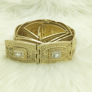 C grande taille pleine strass femmes <span class=keywords><strong>ceinture</strong></span> maroc <span class=keywords><strong>ceinture</strong></span> or <span class=keywords><strong>argent</strong></span> couleur <span class=keywords><strong>Caftan</strong></span> taille chaîne bijoux de mariage en gros - Product Image 2
